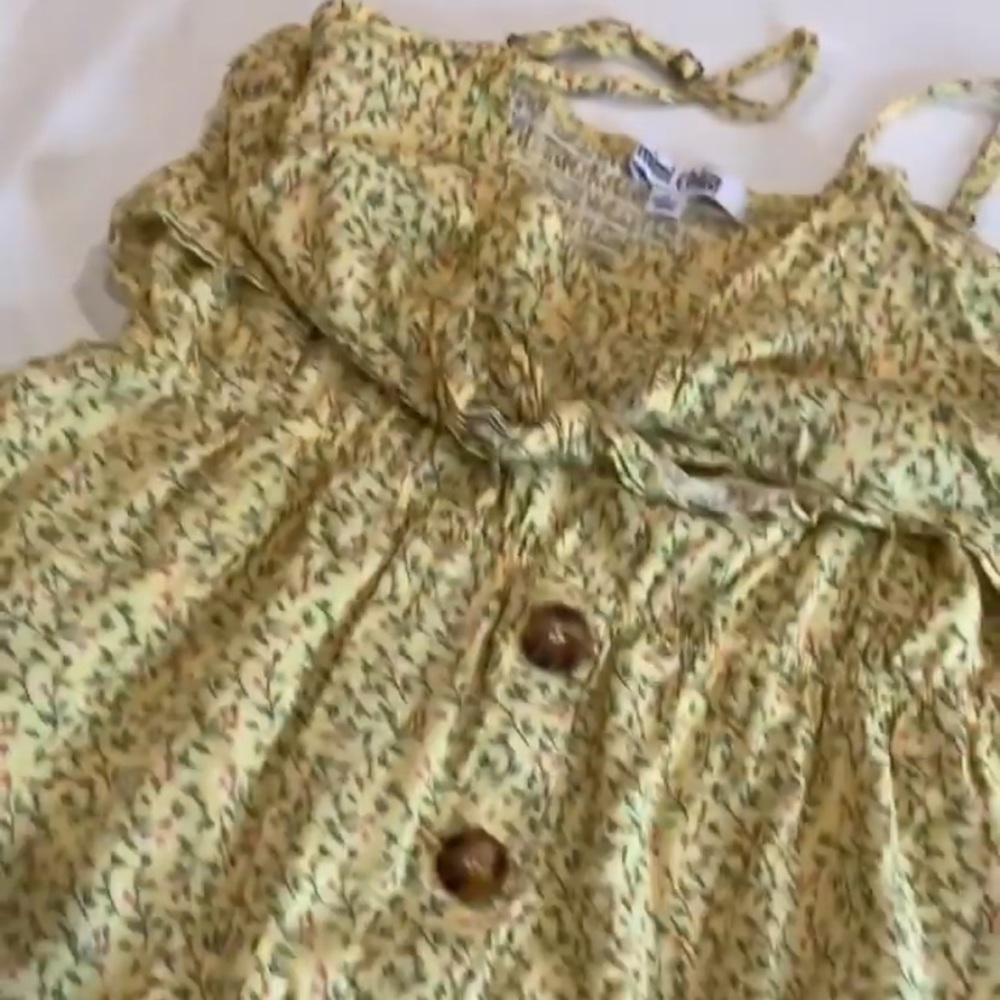 Yellow floral dress